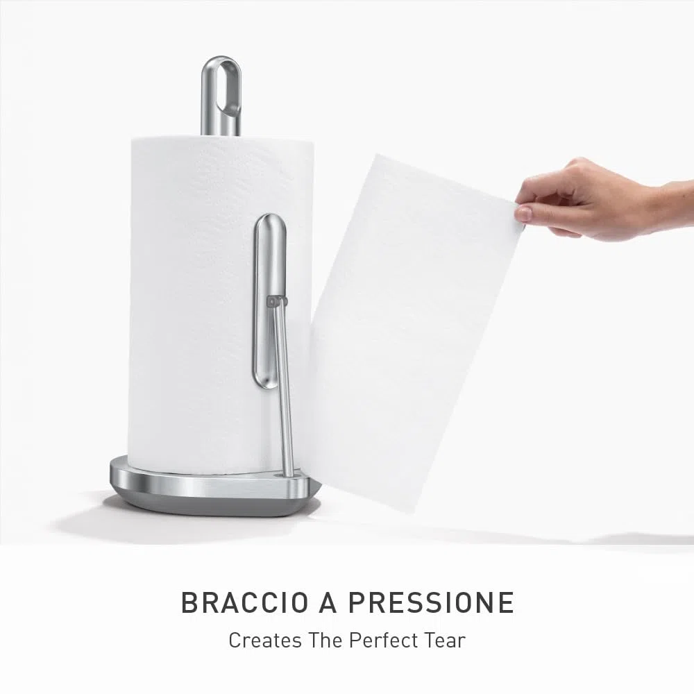 simplehuman - Portasciugamani con pompa a spruzzo, acciaio inossidabile spazzolato