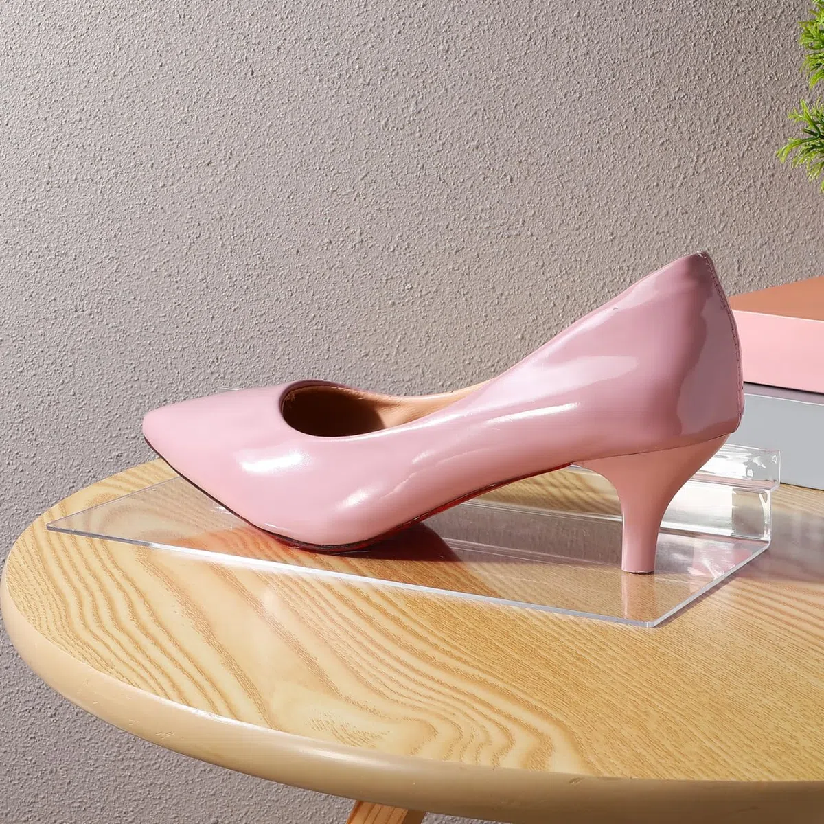 Cabilock 8 mensole trasparenti per scarpe, in plastica trasparente, da parete, per casa, negozi e boutique, per la casa