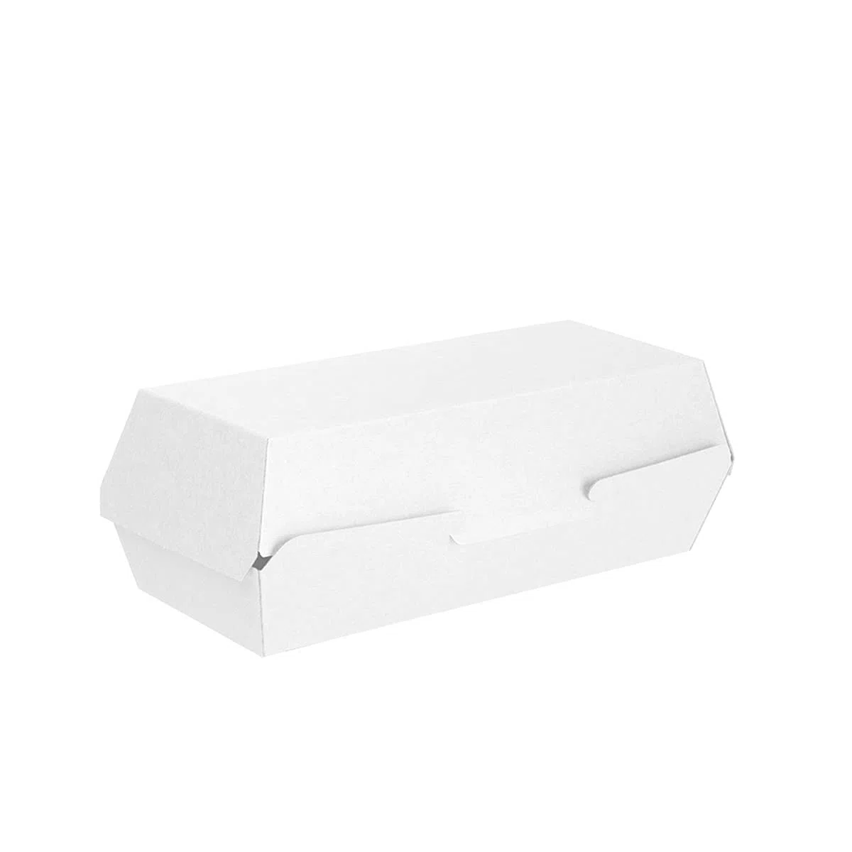 50 pezzi - Conchiglie "Hot Dog" 'Thepack' 230 G/M2 23,2 x 9 x 6,3 cm Bianco Cartone Ondulato Nano-Micro