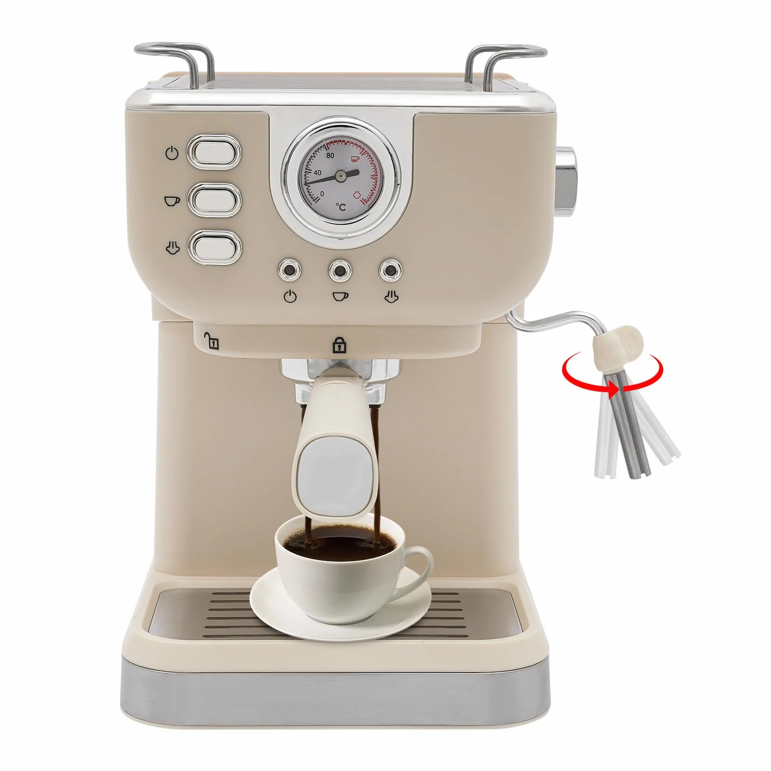 Macchina per caffè espresso 20 bar, macchina da caffè piccola, macinacaffè e macchina per caffè e caffè, porta setaccio per cappuccino, latte, riscaldamento rapido, acciaio inox