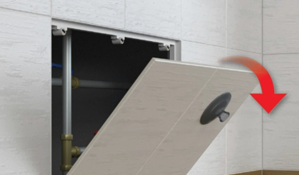 Porta per botola d’ispezione, piastrellabile magneticamente 400 x 250 mm.