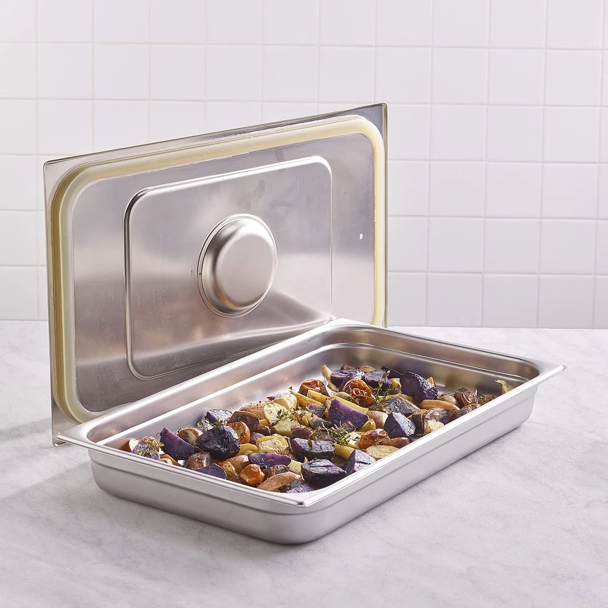 PADERNO 14102-06, Bacinella Serie Gastronorm in Acciaio Inox, 53X32,5 cm