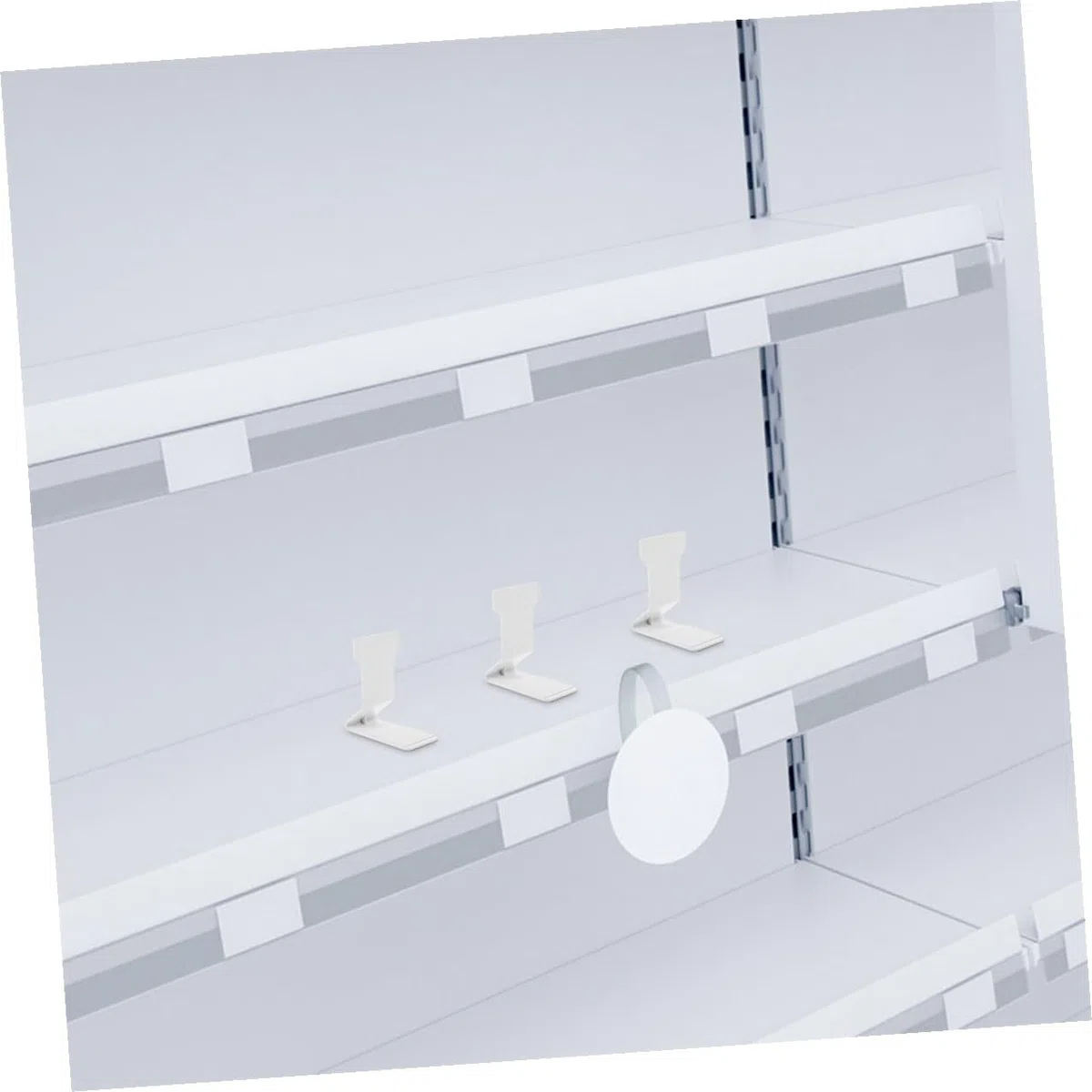 Supporto per Scaffalature Magnetico in Plastica 5 Pezzi 100x45x110mm Antiribaltamento per Espositori di Alimenti Confezionati in Negozi e Supermercati