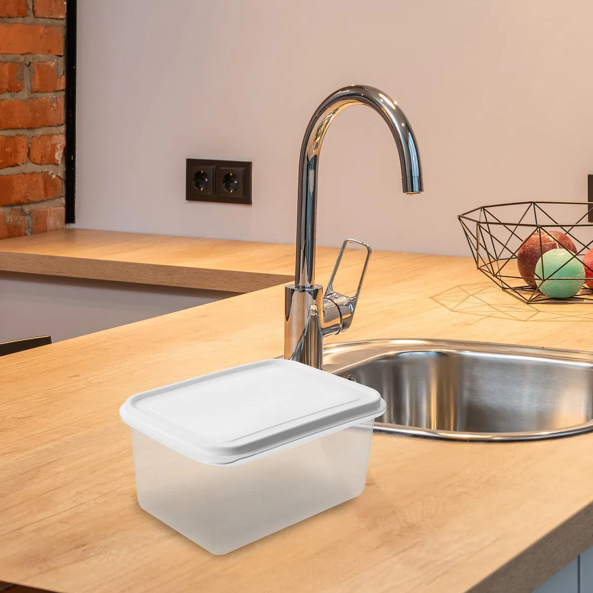 Contenitore per Lievitazione Impasto Pane 4L in Plastico con Coperchio, Design Multifunzionale Migliorato per Panettieri Domestici e Piani Cucina