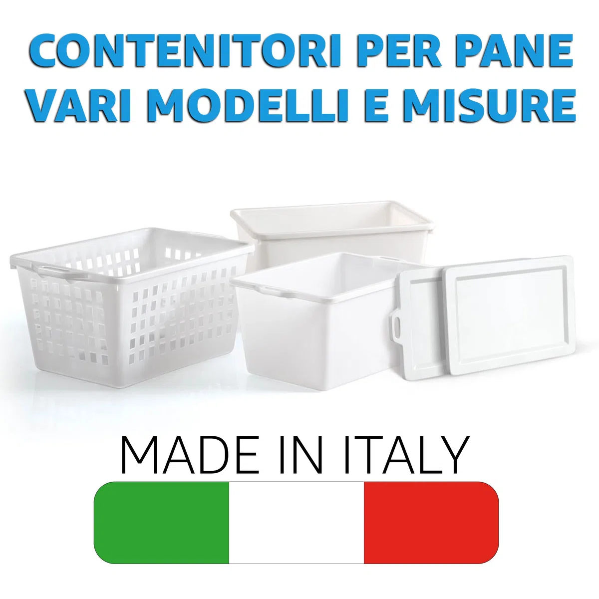 Sicignano | Cesta Pane in Polietilene – Adatta a Contatto Alimentare – Made in Italy – Impilabile, Professionale, per Forni e Panifici (Cesta Chiusa 70L, 1 Pezzo)