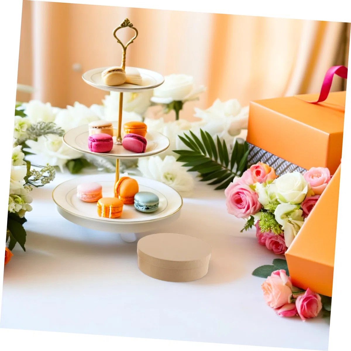 Scatole Tonde Di Carta Con Coperchio Set Da 3 Pezzi Per Fai Da Te Confezioni Regalo Biscotti e Caramelle Confezionamento Creativo Per Regali e Conservazione Domestica