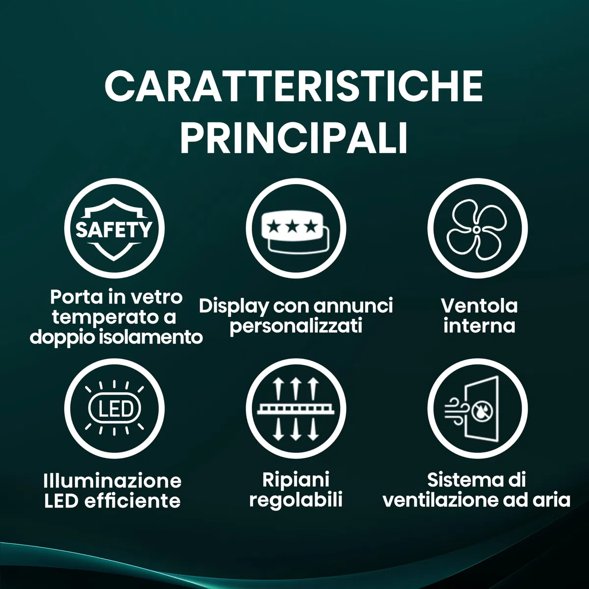 Hisense CPC271F7ABE Frigorifero commerciale bevande, 251 litri, Illuminazione interna LED, Display Personalizzabile, Ripiani Regolabili, Sistema di Autoevaporazione, Serratura, Classe E, Nero