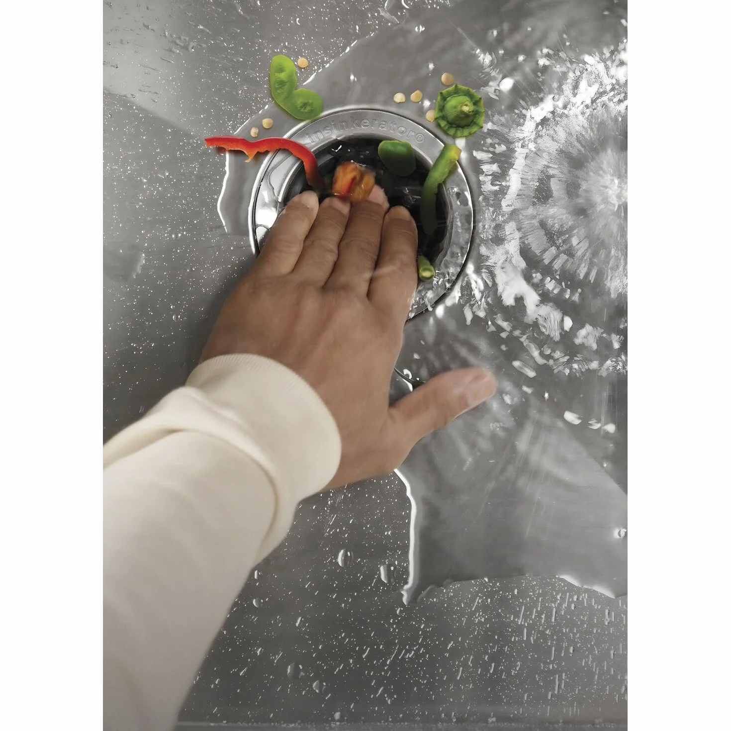 Insinkerator Premium 700 EC - Tritatutto per rifiuti da cucina con motore a induzione da 0,75 CV e interruttore dell'aria