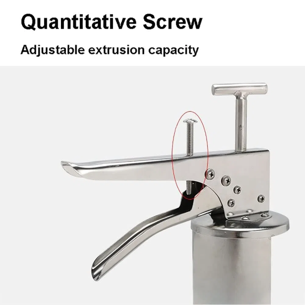 Dispenser manuale per salse, in acciaio inox, quantitativo per hamburger, preparazione di alimenti, uso domestico e commerciale