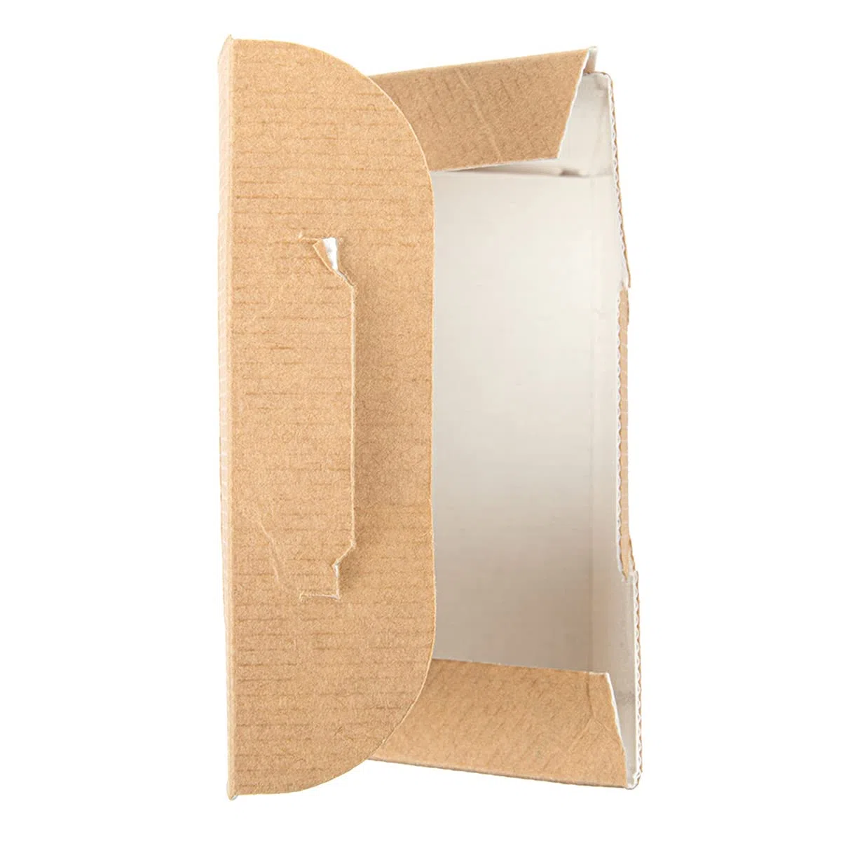 100 pezzi - Scatole per tortilla, con finestra 'Thepack' 220 g/M2 + Opp 9,2 x 5,1 x 9,2 / 12,5 cm, in cartone naturale ondulato, Nano-Micro