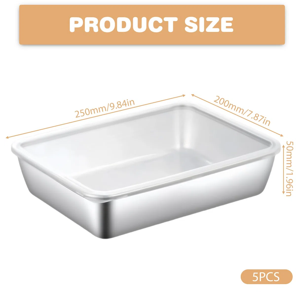 5 contenitori per affettati per frigorifero, contenitori per congelatore in acciaio inox con coperchio, contenitori ermetici con coperchio, box impilabili in acciaio inox, meal prep box per formaggio
