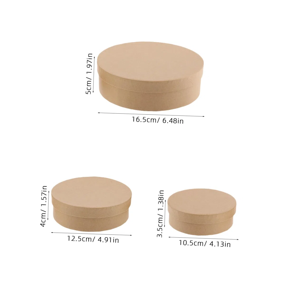 Scatole Tonde Di Carta Con Coperchio Set Da 3 Pezzi Per Fai Da Te Confezioni Regalo Biscotti e Caramelle Confezionamento Creativo Per Regali e Conservazione Domestica