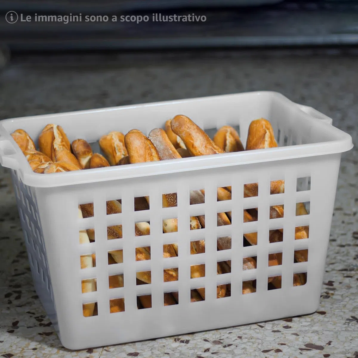 Sicignano | Cesta Pane in Polietilene – Adatta a Contatto Alimentare – Made in Italy – Impilabile, Professionale, per Forni e Panifici (Cesta Chiusa 70L, 1 Pezzo)