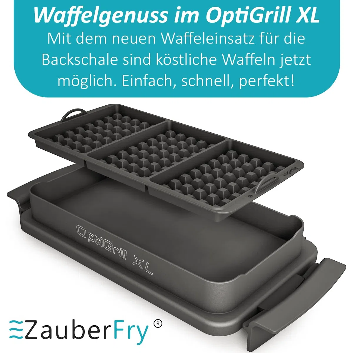 Inserto per Waffle Compatibile Con Tefal OptiGrill XL, 4 in 1, 2 in 1, Elite, Plus +, Elite Plus - Inserto in Silicone per Cialde Belghe, Accessori