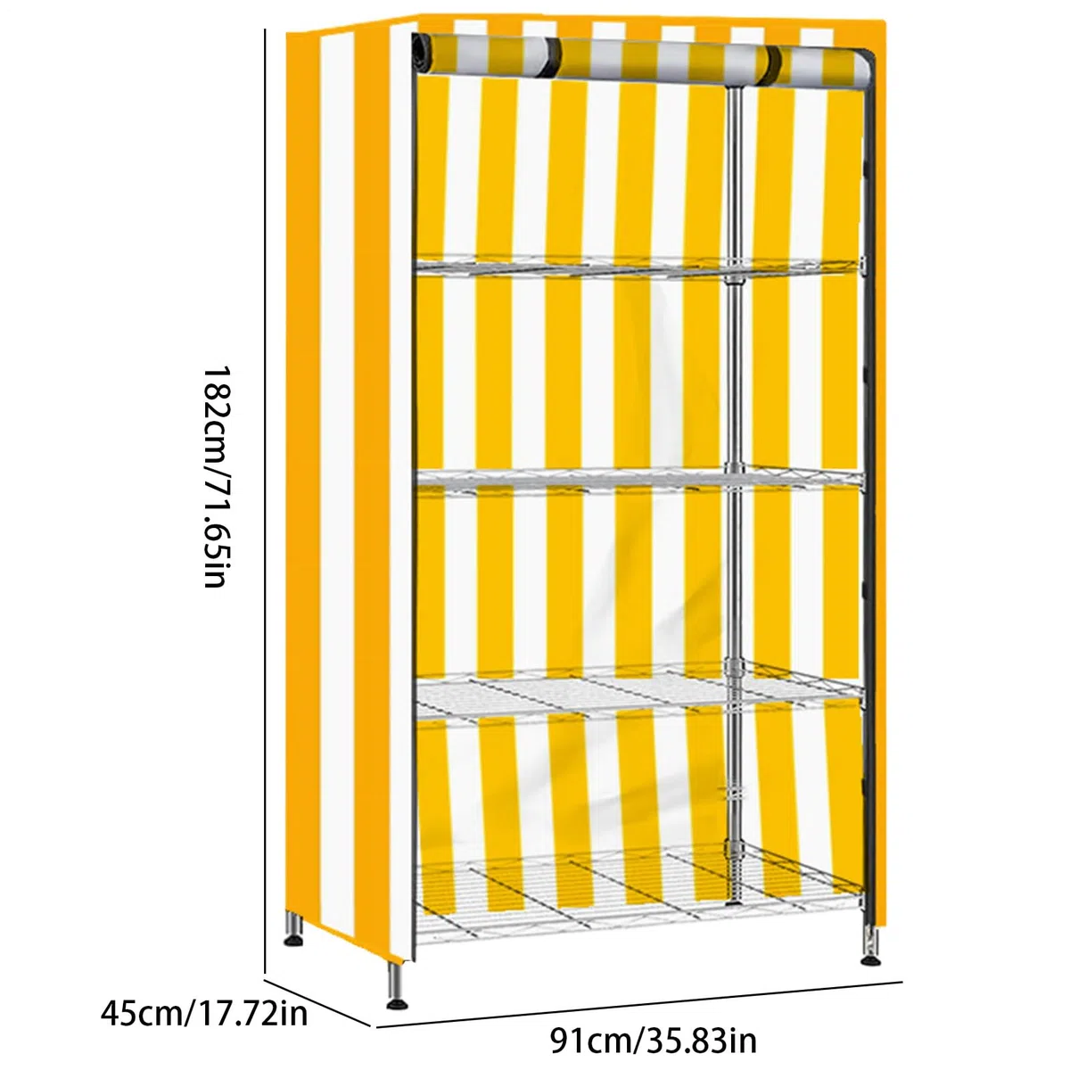 Copertura Impermeabile per Scaffali | Copertura Protettiva per Scaffali Metallici | Rivestimento Resistente 210D Impermeabile Antipolvere per Dispensa Cucina Garage Armadio Interno ed