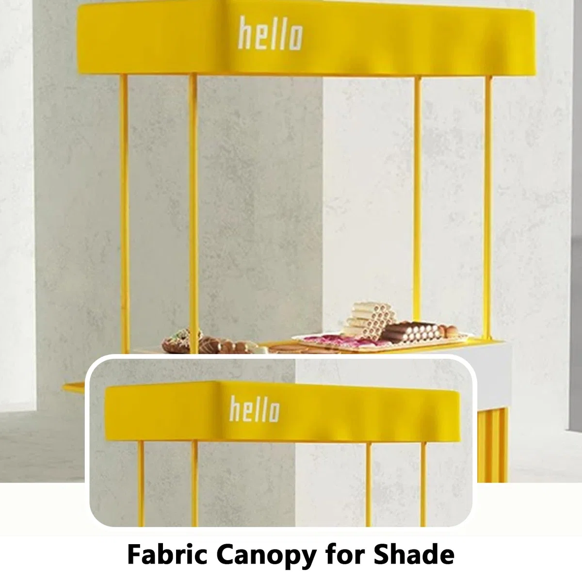 Carrello portatile del fornitore con ruote, Carrello mobile della stalla del mercato, Banco di mostra dell'alimento all'aperto con baldacchino, Ampio controsoffitto per eventi di strada, Vendite di