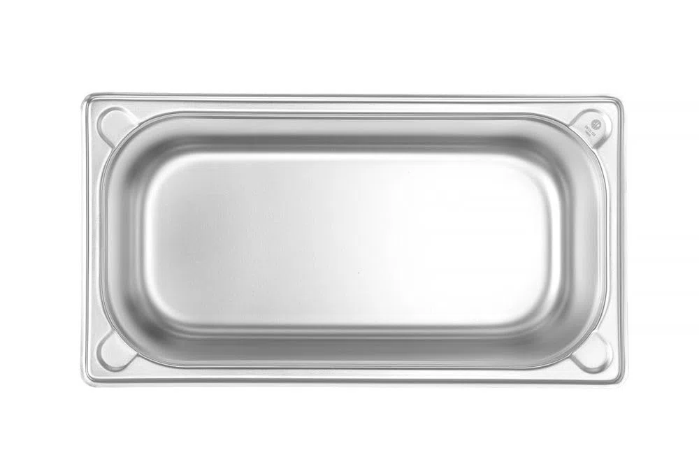HENDI Contenitore Gastronorm GN 1/3, Kitchen Line, resistenza termica -40 °C a 250 °C, adatto a forno e bagnomaria, 5,7L, 325x176x(H) 150mm, acciaio inox