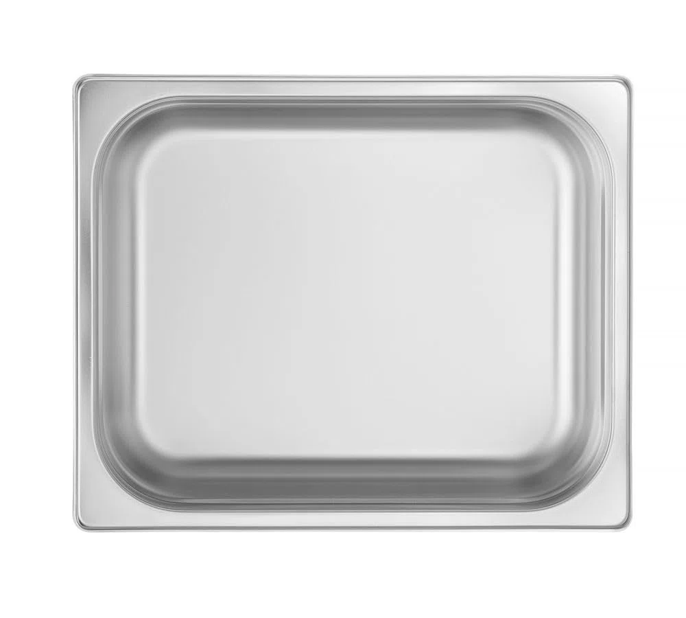 HENDI Contenitore Gastronorm, GN 1/2, resistenza termica -40 °C a 300 °C, compatibile con i forni a convezione, frigoriferi, bagno María, chafing dishes, 6.5L, 325x265x(H) 100mm, acciaio inox 18/10