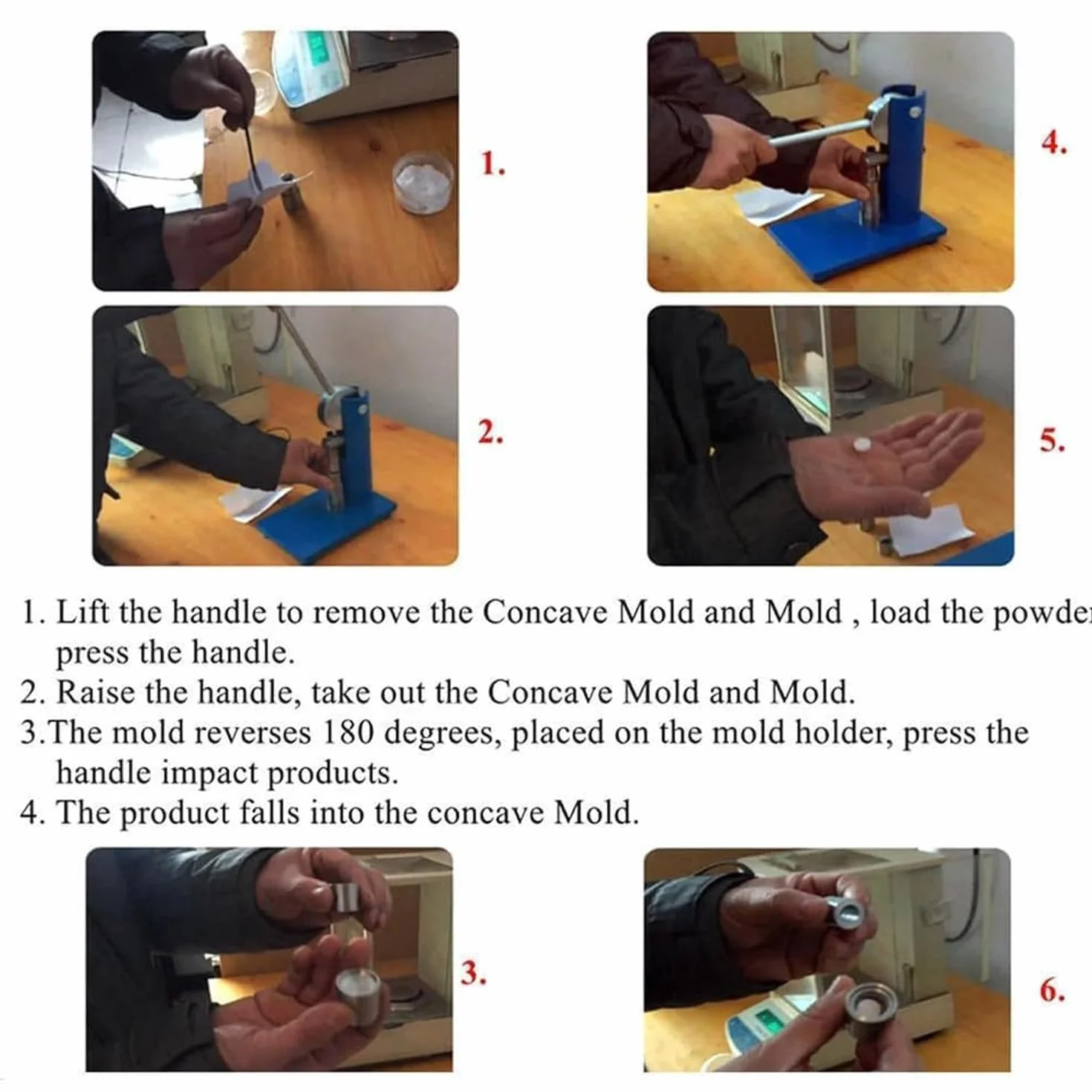 Strumento del laboratorio della macchina della stampa della compressa per la compressione della polvere, acido benzoico, medicina occidentale, 8mm muore