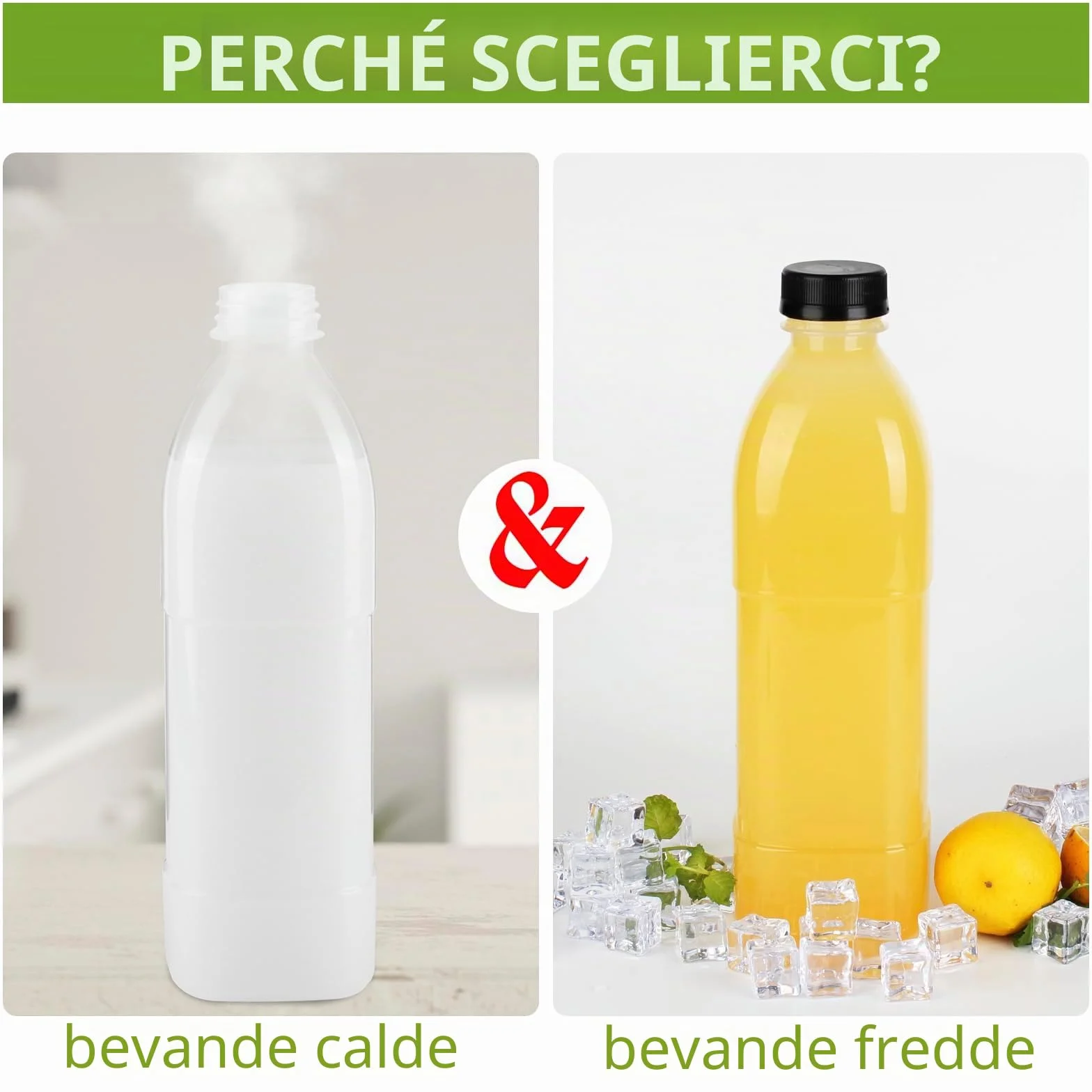 Confezione da 4 bottiglie in plastica per succhi di frutta da 1000 ml con coperchi (lavabili in lavastoviglie), bottiglia riutilizzabile in PP resistente al calore, bottiglia vuota in plastica