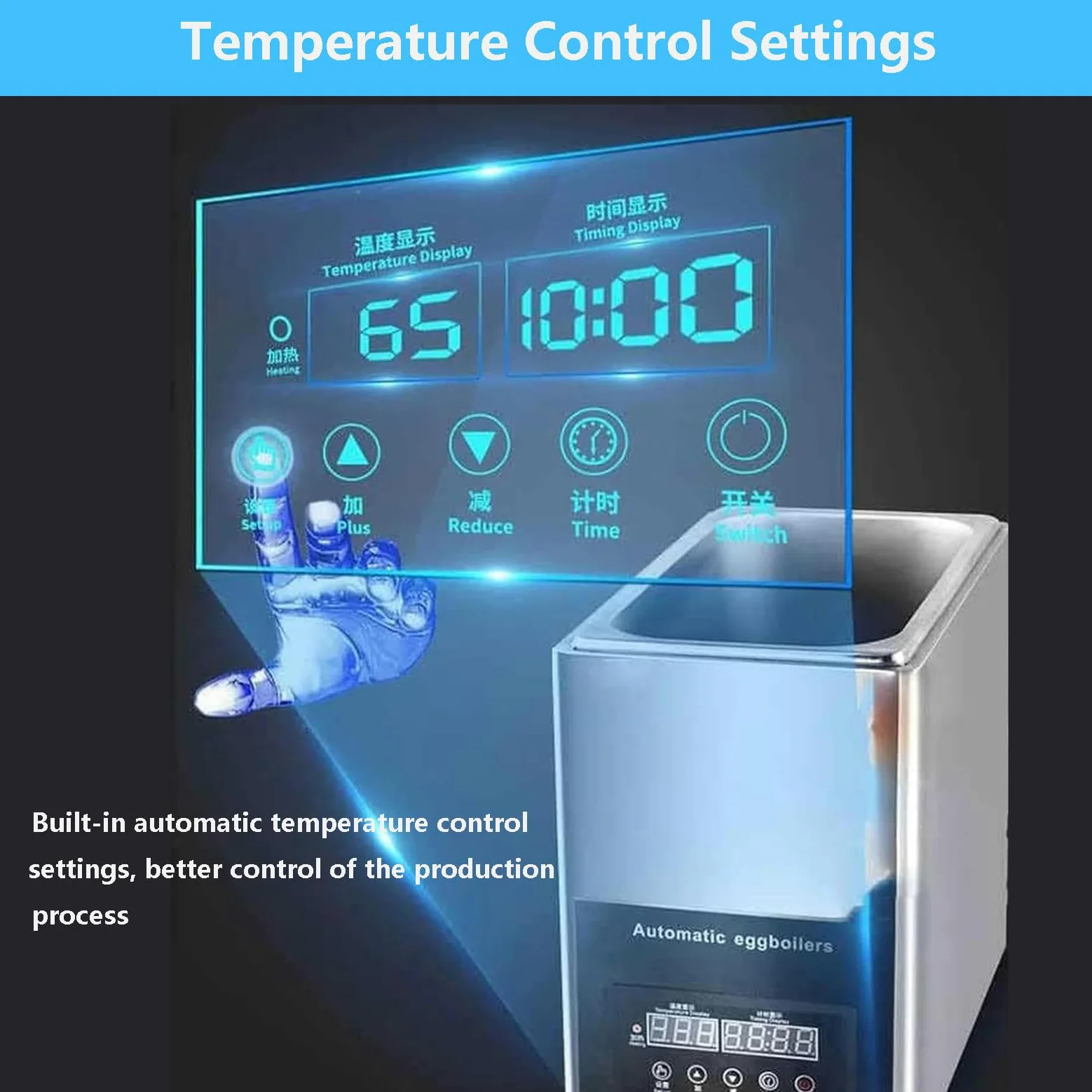 Macchina Professionale per La Cottura di Uova da 800 W con 5 Filtri per Liquidi, Macchina Professionale per La Cottura di Uova in Camicia con Timer da 0 A 99 Minuti, Macc