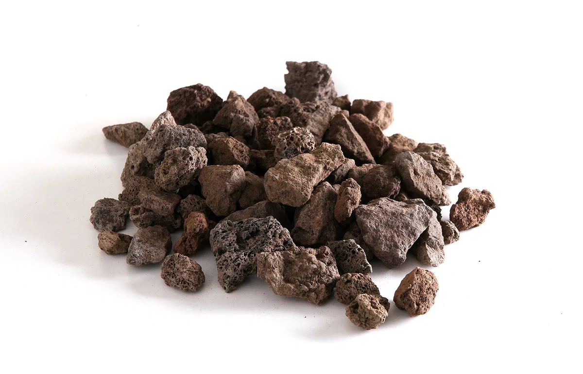HENDI Pietra lavica, Grosso/Grande, per Diversi Tipi di Griglie e Barbecue a Gas, Roccia Vulcanica Naturale, Pietra Refrattaria, Confezione da 5 kg