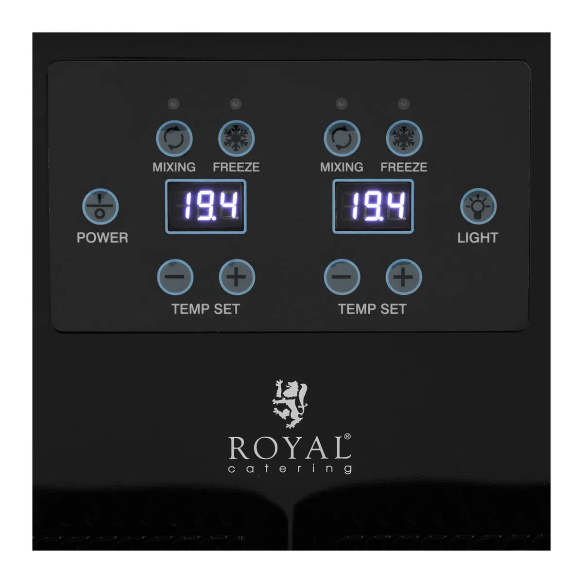 Royal Catering Slush Macchina 2 x 3 l Pannello di controllo digitale Gelatiera Slushy Maker Slush Ice Macchina