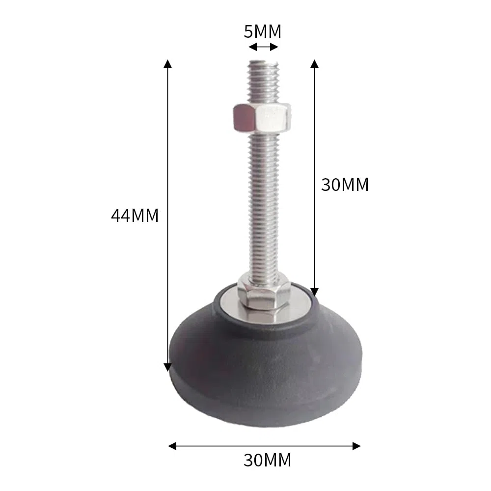 BORDSTRACT Piedi di livellamento della mobilia, 4 pezzi M5 Heavy Duty regolatore di altezza piedino livellatore dimensione filo per tavoli,cassettiera, panca, armadi(D30*M5*L30)