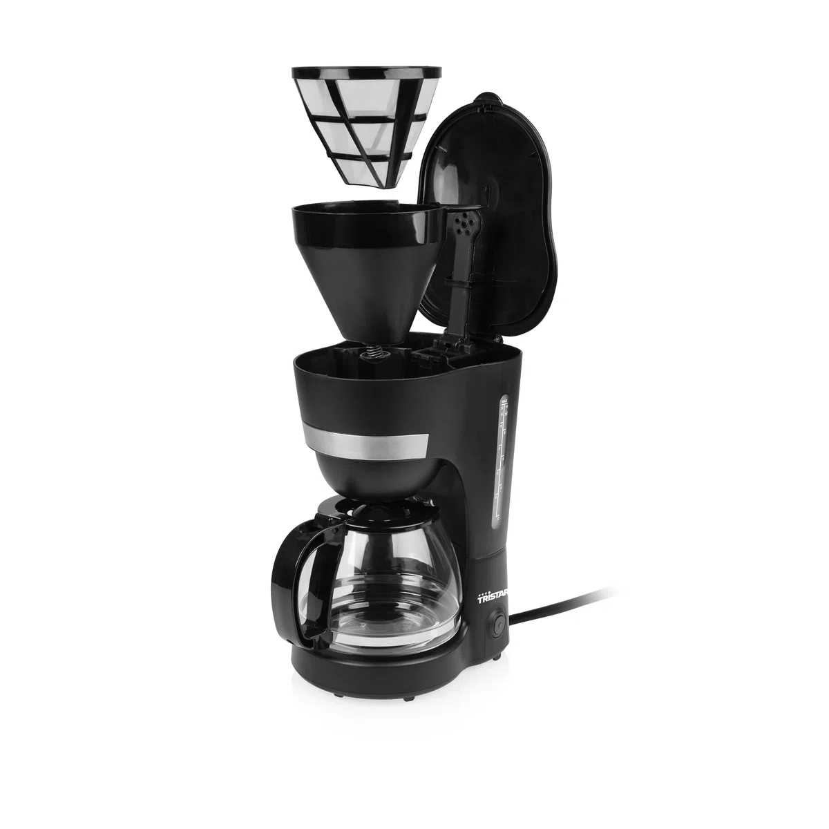 Tristar Caffettiera a filtro - 1,25 L - 12 tazze max. - Filtro permanente - Sistema antigoccia e mantenimento in caldo - 750 W - CM-1282