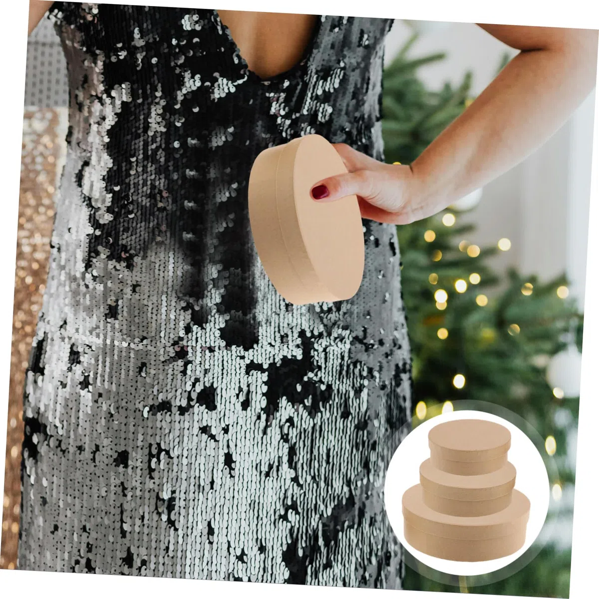 Scatole Tonde Di Carta Con Coperchio Set Da 3 Pezzi Per Fai Da Te Confezioni Regalo Biscotti e Caramelle Confezionamento Creativo Per Regali e Conservazione Domestica