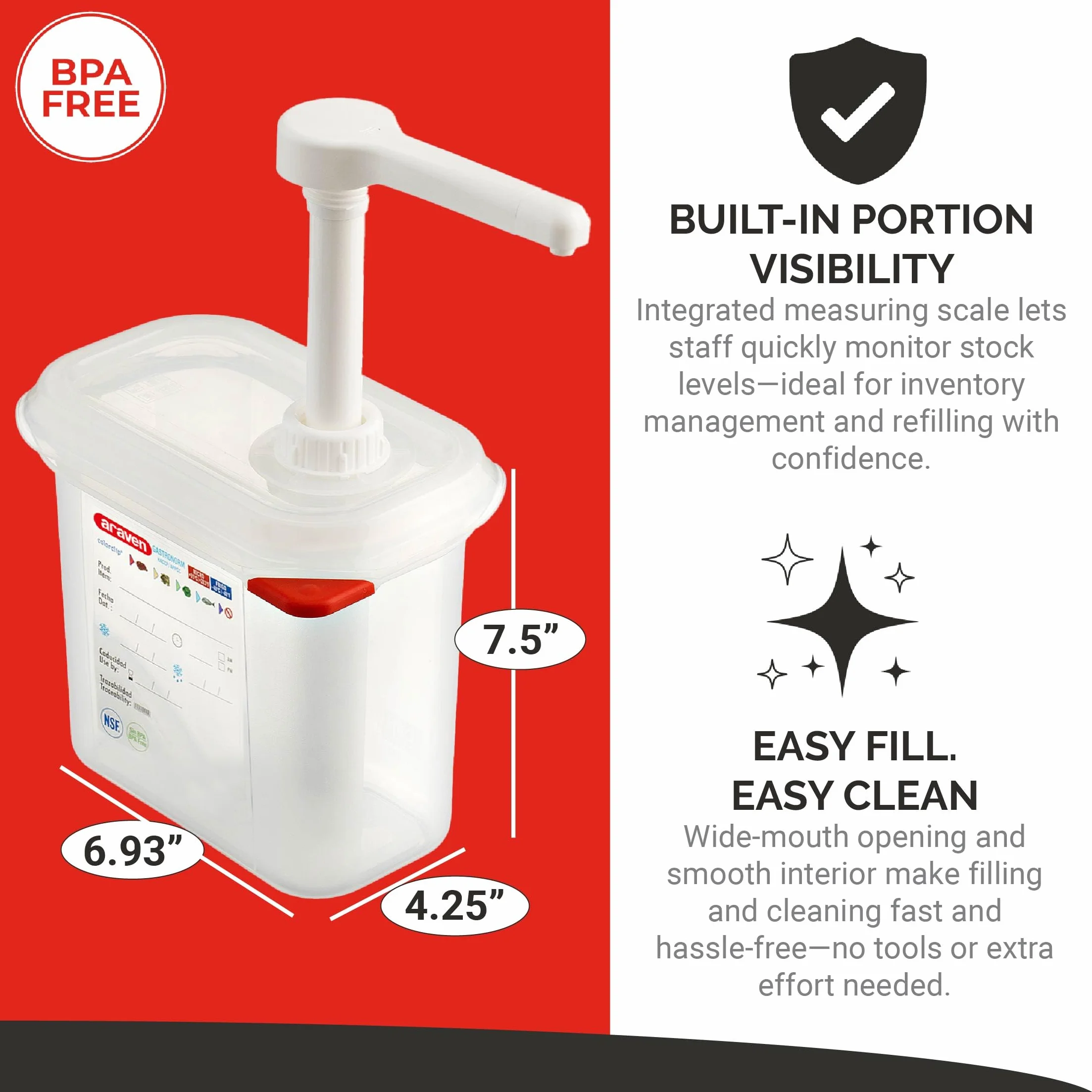 Araven Dispenser per Salse, 1.5 lt