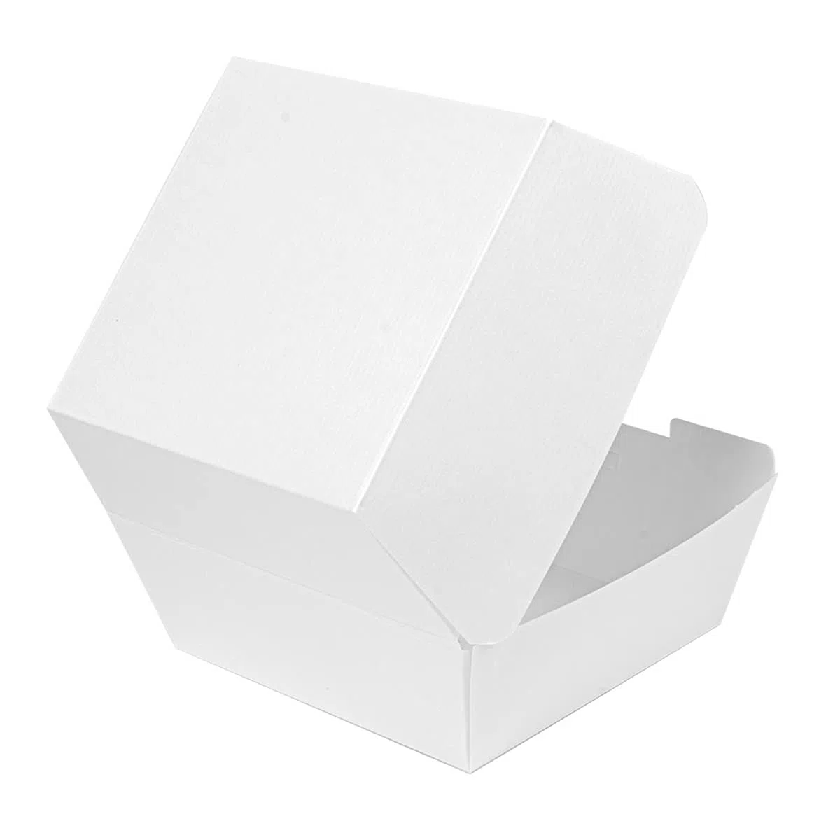 50 pezzi - Conchiglie Hamburger 'Thepack' 230 G/M2 14,4 x 13,6 x 9,2 cm (L+) Bianco Cartone Ondulato Nano-Micro