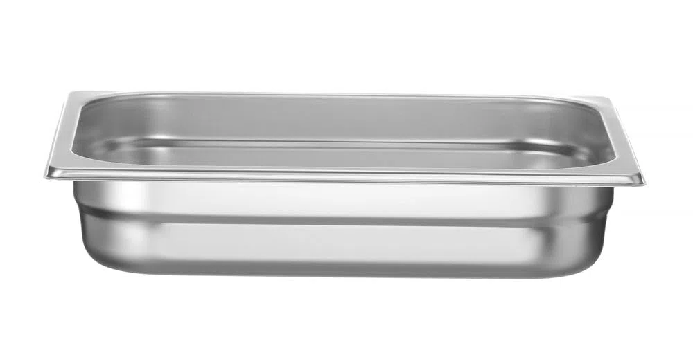 HENDI Contenitore Gastronorm, GN 1/2, resistenza termica -40 °C a 300 °C, compatibile con i forni a convezione, frigoriferi, bagno María, chafing dishes, 4L, 325x265x(H)65mm, acciaio inox 18/10