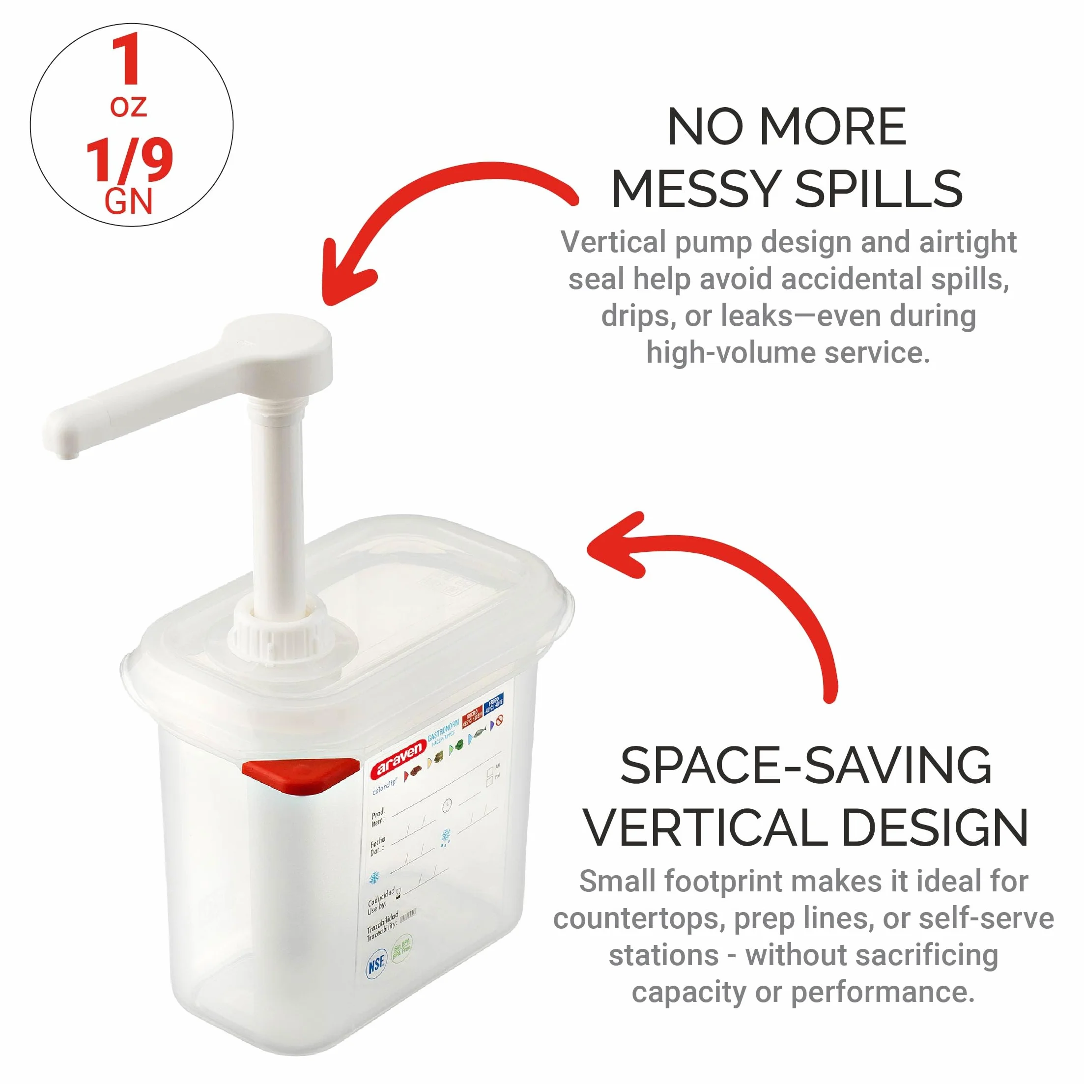 Araven Dispenser per Salse, 1.5 lt