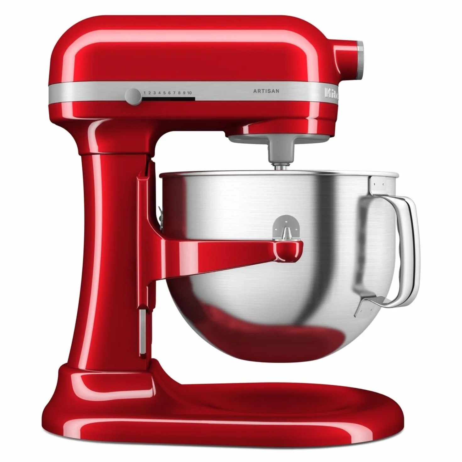 KitchenAid Robot da Cucina - Artisan - Robot da cucina multifunzione con ciotola sollevabile - Con 5 accessori in acciaio inox - 6,6L - Rosso mela