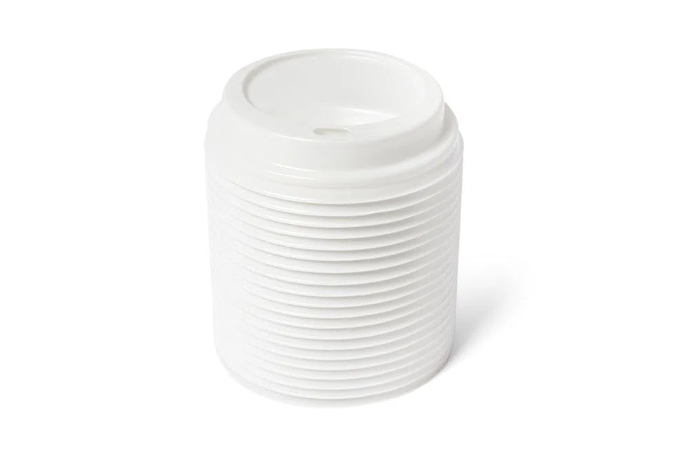 Inoverse 100 tazze da caffè To Go coperchio in plastica – Ø 90 mm, coperchio di carta bianco, coperchio in plastica Coffee To Go
