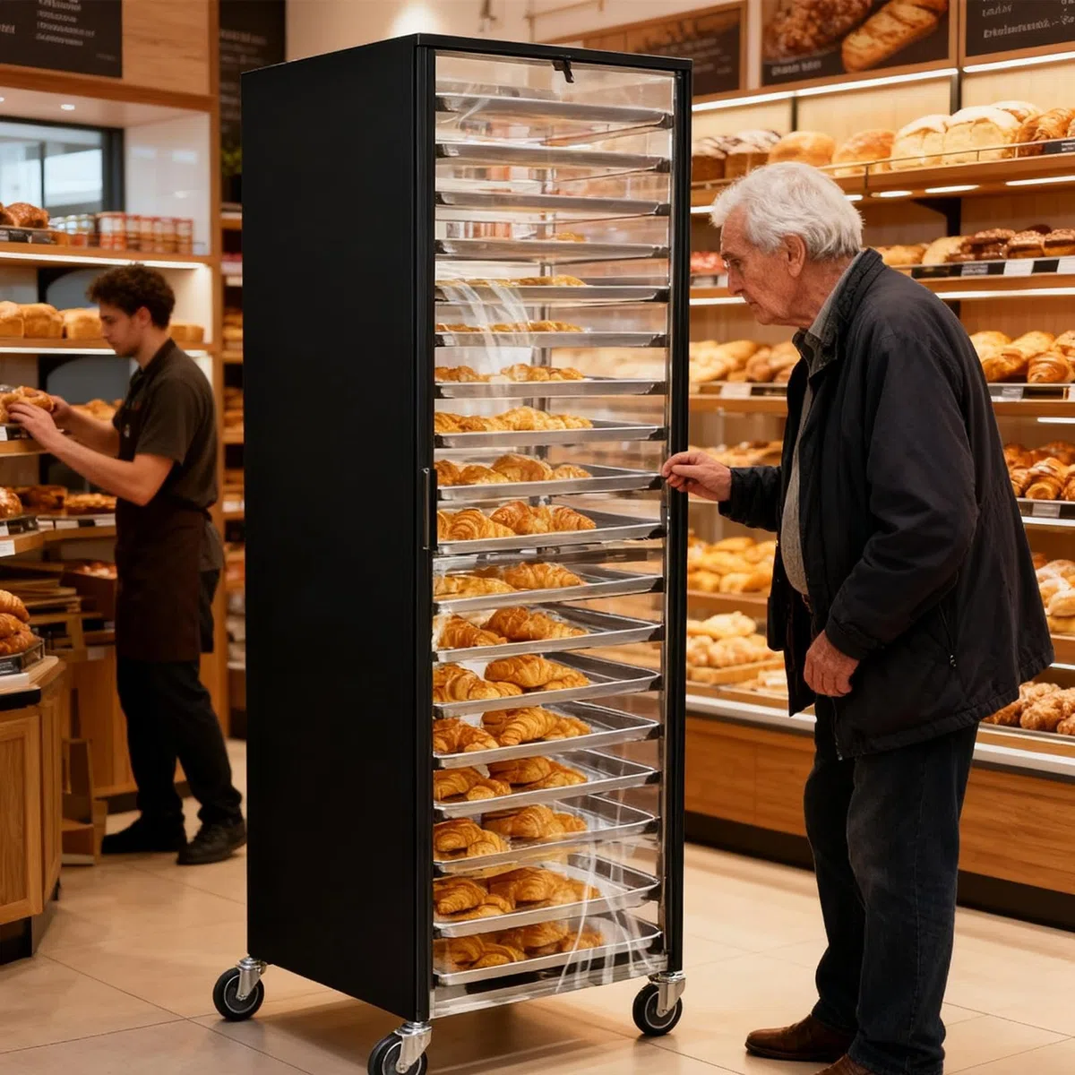 Copertura per scaffale da panetteria, in tessuto Oxford e PVC, 58 x 71 x 163 cm, copertura per scaffale per panini, in lamiera con cerniera, ad alta densità, per panetteria, cucina e conservazione