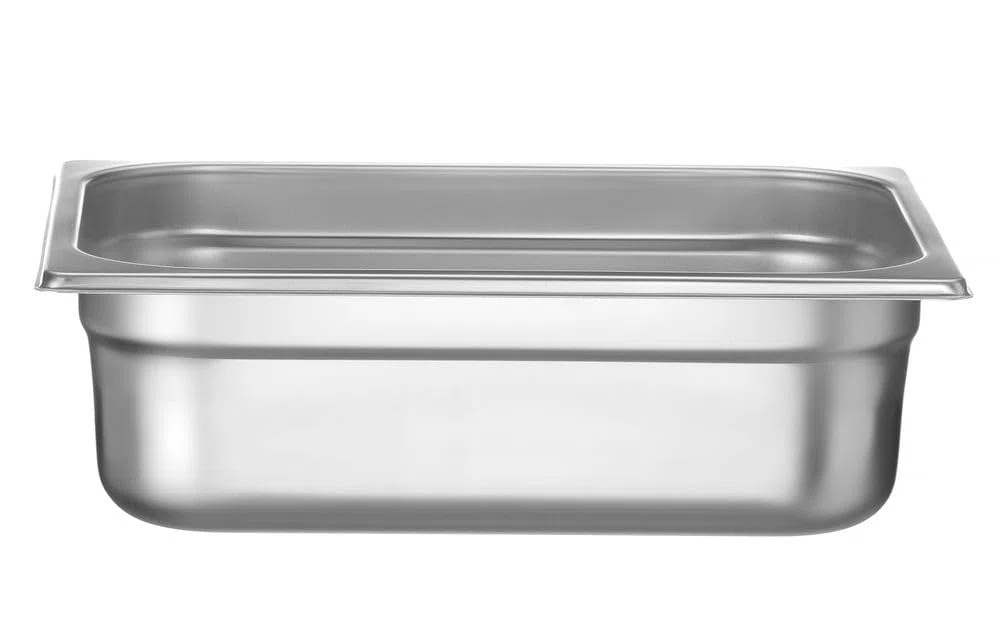 HENDI Contenitore Gastronorm, GN 1/2, resistenza termica -40 °C a 300 °C, compatibile con i forni a convezione, frigoriferi, bagno María, chafing dishes, 6.5L, 325x265x(H) 100mm, acciaio inox 18/10
