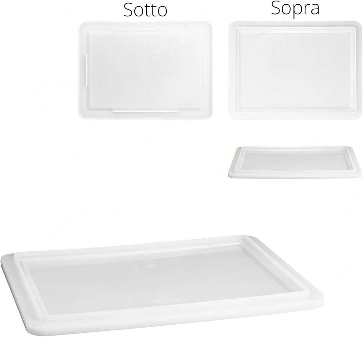 Cassetta con Coperchio portaimpasti palline Pizza Pane panette 60x40x10 certificata per alimenti VASCHETTA DA FRIGO litri 18 professionale impilabile sovrapponibile PIZZERIA CASEIFICI