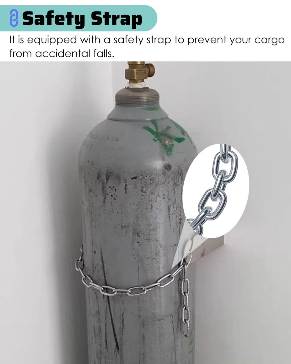 Supporto per Bombola Grande Supporto per Bombola di Ossigeno da 10" di Diametro Montato a Parete, Rastrelliera Portaoggetti per Bombola di Propano Sospesa, Regolatore per Bombola di Azoto Montato a Fo