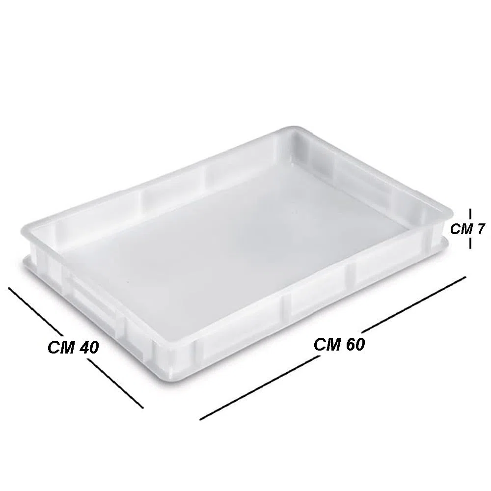 Cassetta con Coperchio portaimpasti palline Pizza Pane panette 60x40x7 certificata per alimenti VASCHETTA DA FRIGO litri 12 professionale impilabile sovrapponibile PIZZERIA CASEIFICI