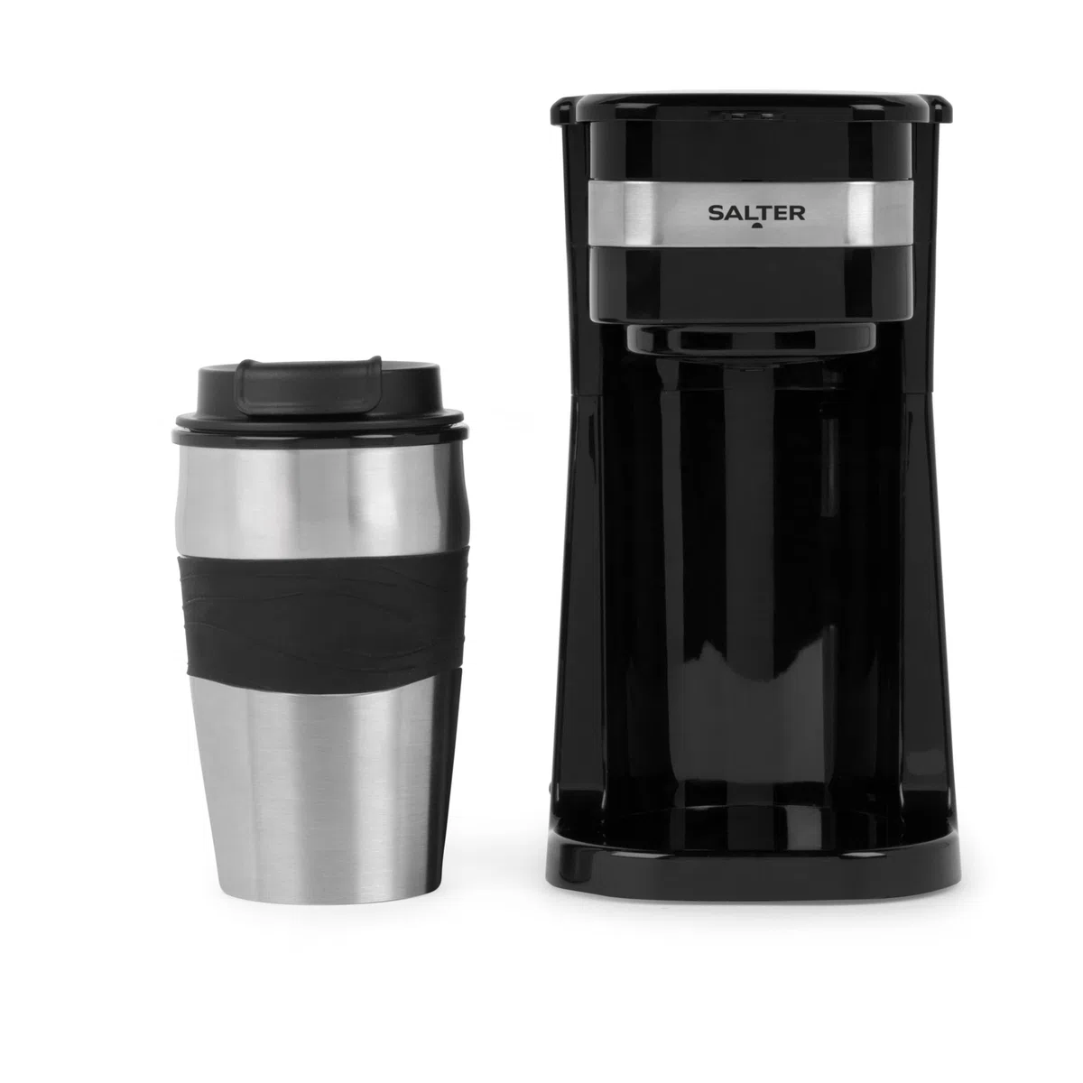 Salter Macchina da Caffè Monodose con Tazza Termica 420 ml – Coffee Maker con Filtro Lavabile Riutilizzabile, Caffè Americano da Viaggio Pronto in 3-4 Minuti