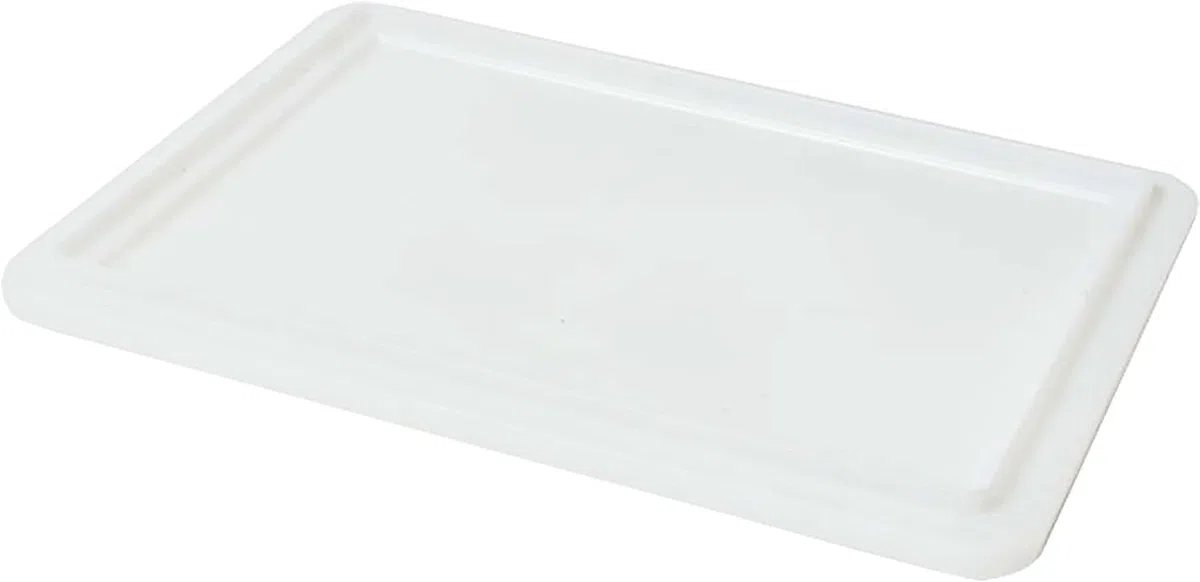 Set 2 Cassetta con Coperchio impasti palline Pizza Pane panette 30x40x13 per alimenti certificata certificata per alimenti litri 12 professionale impilabile sovrapponibile