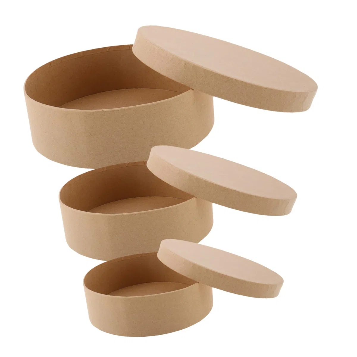 Scatole Tonde Di Carta Con Coperchio Set Da 3 Pezzi Per Fai Da Te Confezioni Regalo Biscotti e Caramelle Confezionamento Creativo Per Regali e Conservazione Domestica