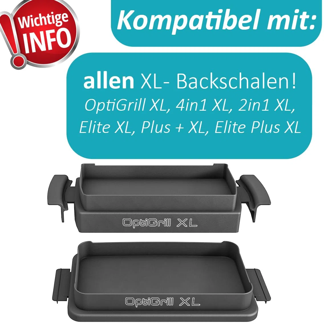 Inserto per Waffle Compatibile Con Tefal OptiGrill XL, 4 in 1, 2 in 1, Elite, Plus +, Elite Plus - Inserto in Silicone per Cialde Belghe, Accessori