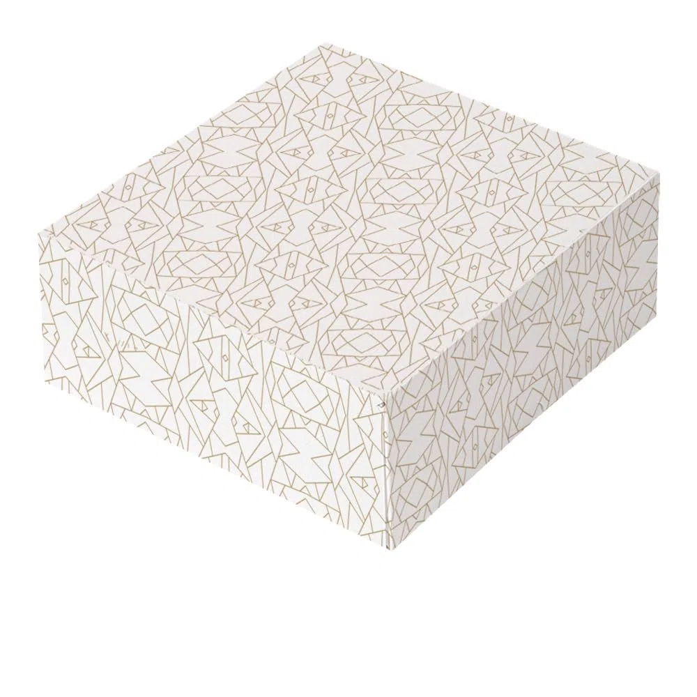 Garcia de Pou 50 pezzi - Scatole Pasticceria senza Finestra 'Thepack' 250 G/M2 16 x 16 x 8 cm Bianco Cartone Ondulato Nano-Micro