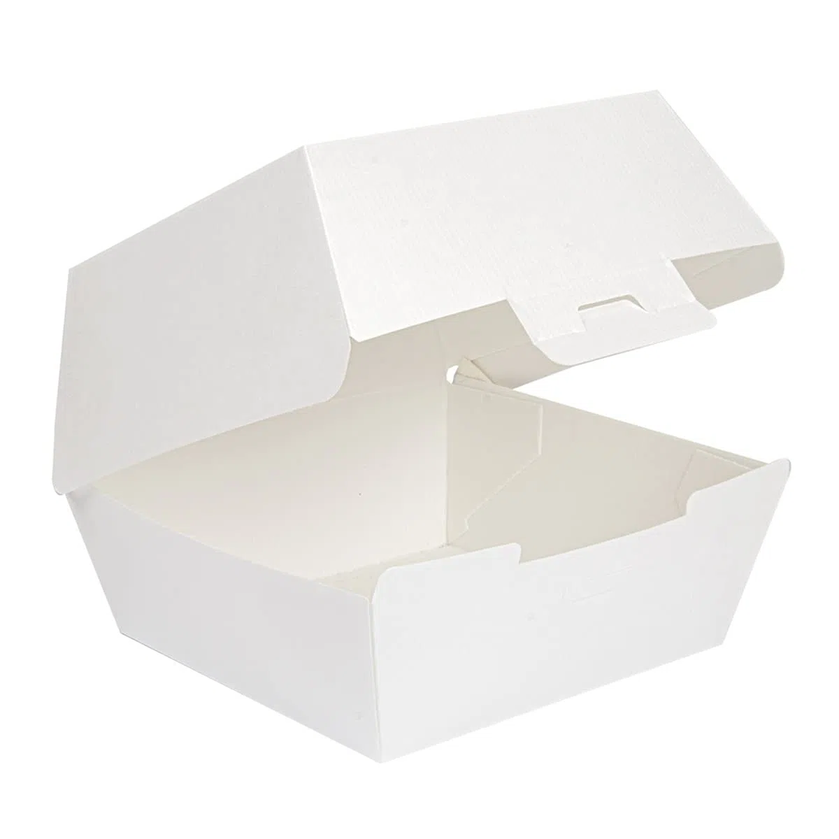 50 pezzi - Conchiglie Hamburger 'Thepack' 230 G/M2 13 x 12,5 x 9 cm bianco cartone ondulato Nano-Micro
